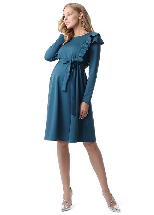 Платье Джоя для беременных и кормящих темно бирюзовый I Love Mum 2