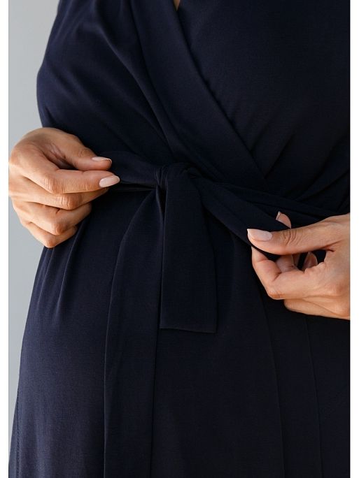 Комплект халат и сорочка для беременных; цвет: синий 4 Комплект халат и сорочка для беременных I Love Mum 4