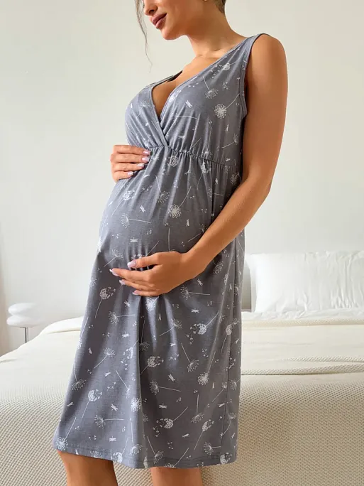 Халат и сорочка для беременных и кормящих в роддом I Love Mum 13