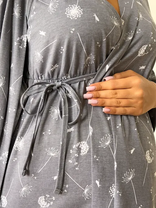 Халат и сорочка для беременных и кормящих в роддом I Love Mum 11