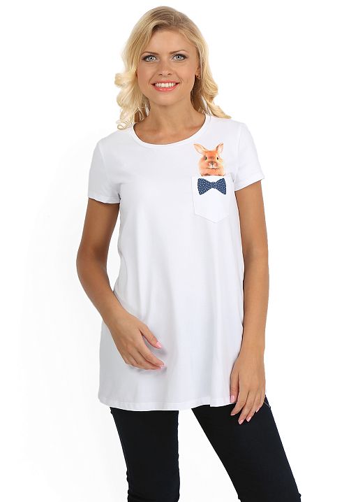 Футболка Бани белая с кроликом для беременных I Love Mum 1