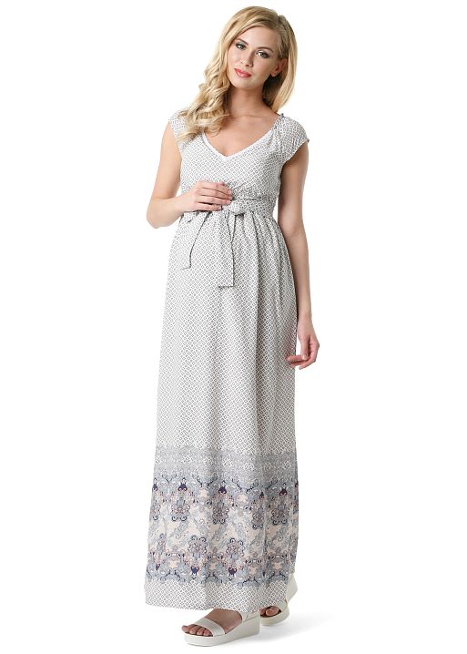 Платье Бьёрк для беременных и кормящих бежевый I Love Mum 2