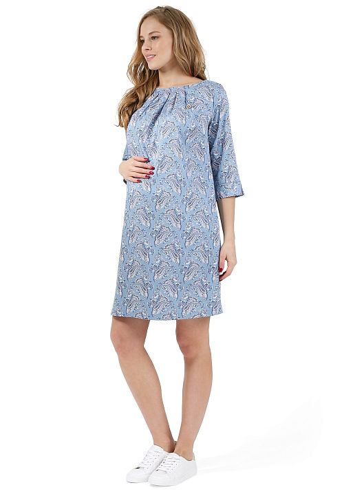 Платье Савита для беременных светлый деним пейсли I Love Mum 2