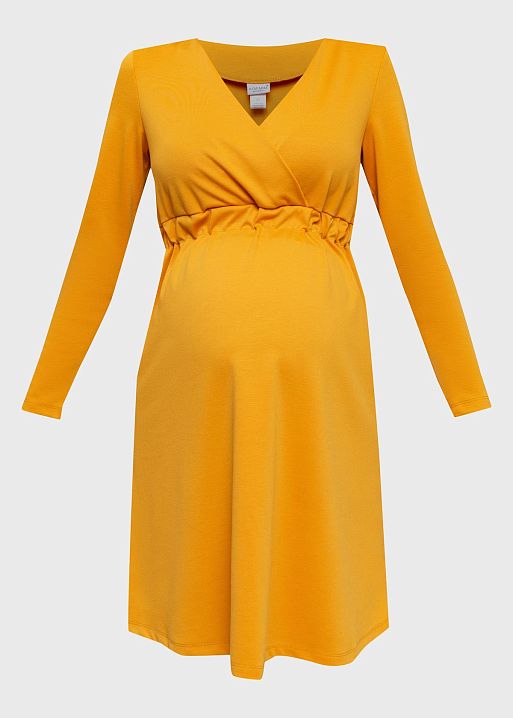 Платье "Уитни" для беременных и кормящих; цвет: шафран (ss21) 5