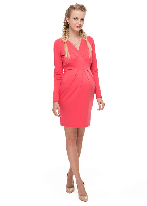 Платье Жасмин коралловое для беременных и кормящих I Love Mum 1