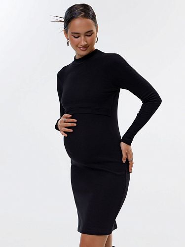 Платье для беременных и кормящих Анисия цвет черный  I Love Mum