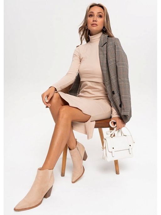 Платье для беременных и кормящих Анисия; цвет: бежевый 5 Платье для беременных и кормящих Анисия I Love Mum 5