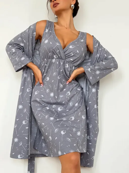 Халат и сорочка для беременных и кормящих в роддом I Love Mum 1