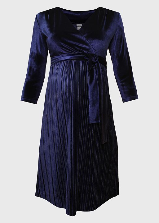 Платье "Виксен" для беременных и кормящих; цвет: синий (aw20) 3