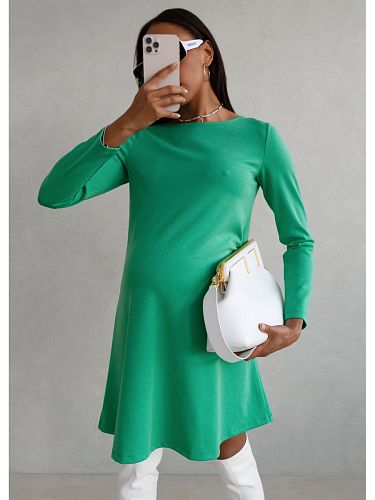 Платье для беременных Эрлин теплое осень цвет зеленый  I Love Mum