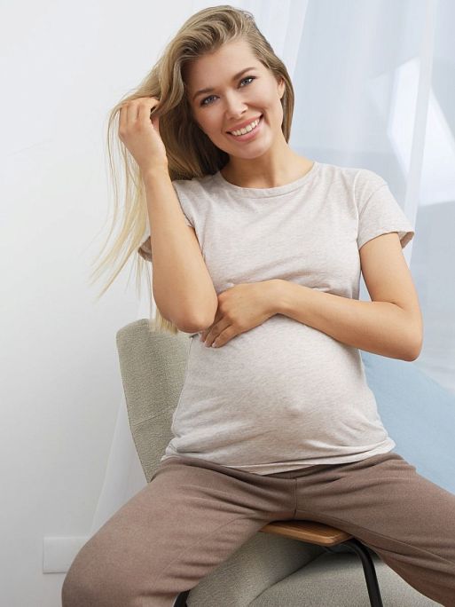 Футболка для беременных и кормящих Дэни длинная I Love Mum 1