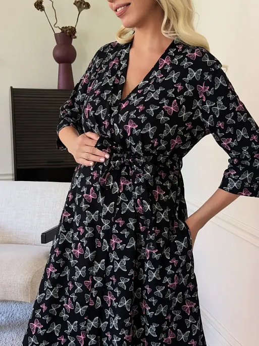 Сорочка и халат для беременных и кормящих в роддом I Love Mum 15