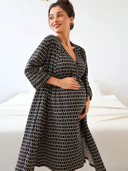 Халат и сорочка для беременных и кормящих в роддом I Love Mum 4