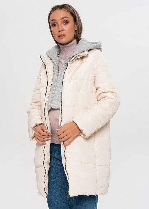Куртка демис. 2в1 "Бриошь" для беременных; цвет: молочный (aw21) 2