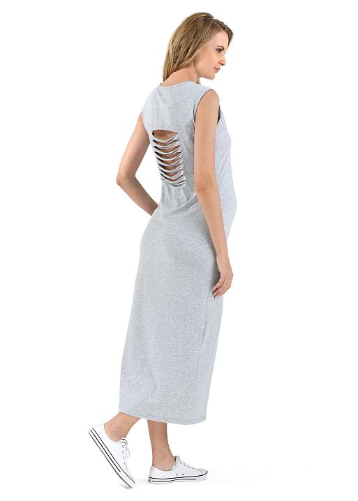 Платье Скрейч для беременных серый меланж I Love Mum 3