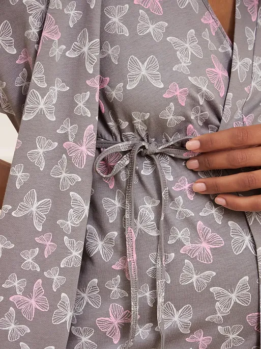 Халат и сорочка для беременных и кормящих в роддом I Love Mum 10