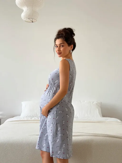 Халат и сорочка для беременных и кормящих в роддом I Love Mum 17