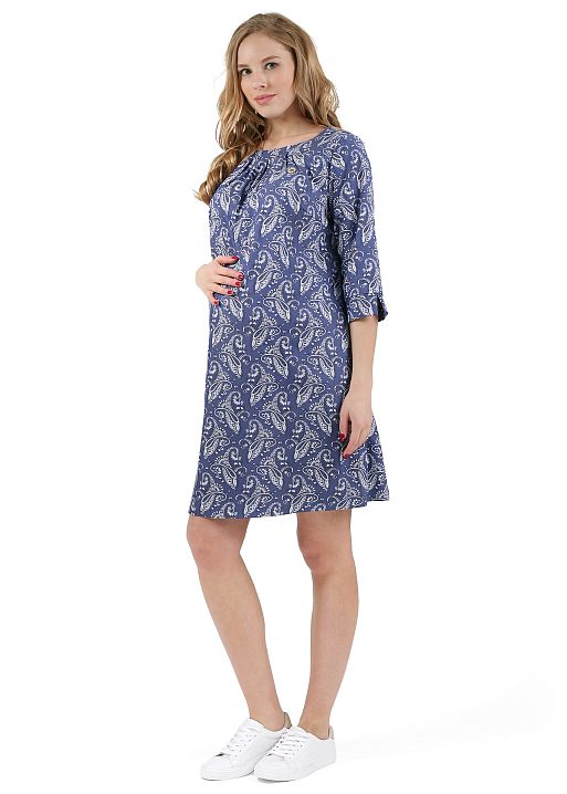 Платье Савита для беременных темный деним пейсли I Love Mum 2