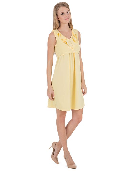 Платье Фелиса для беременных и кормящих нежно желтый I Love Mum 2