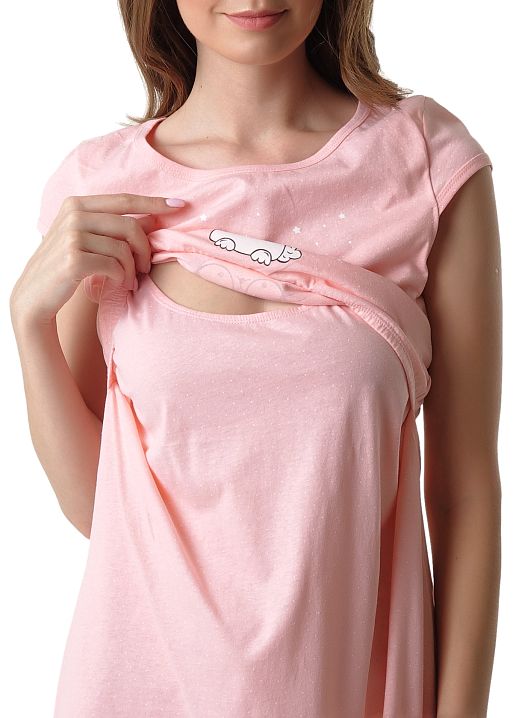 Ночная сорочка Эсти для беременных и кормящих пудровый I Love Mum 4