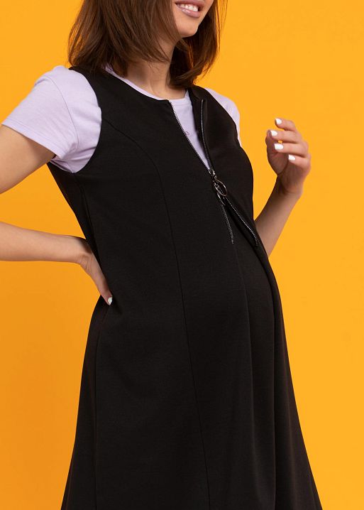Сарафан "Тобиас" для беременных и кормящих; цвет: черный (aw20) 4