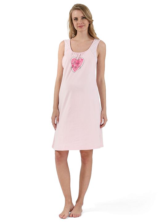 Ночная сорочка Невия для беременных и кормящих розовый I Love Mum 1