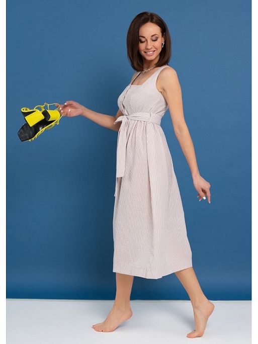 Сарафан для беременных женский Даника; цвет: кофейный 4 Сарафан для беременных женский Даника I Love Mum 4