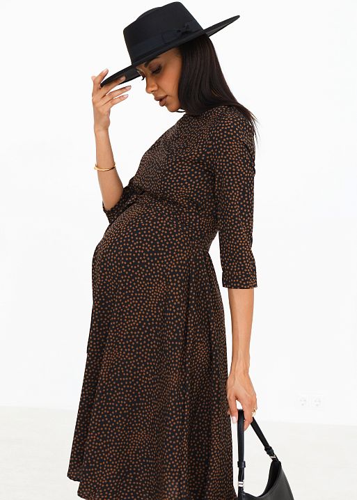 Платье Ариэль для беременных и кормящих черный I Love Mum 1