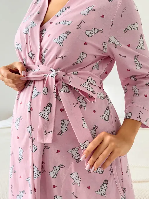 Халат и сорочка для беременных и кормящих в роддом I Love Mum 15
