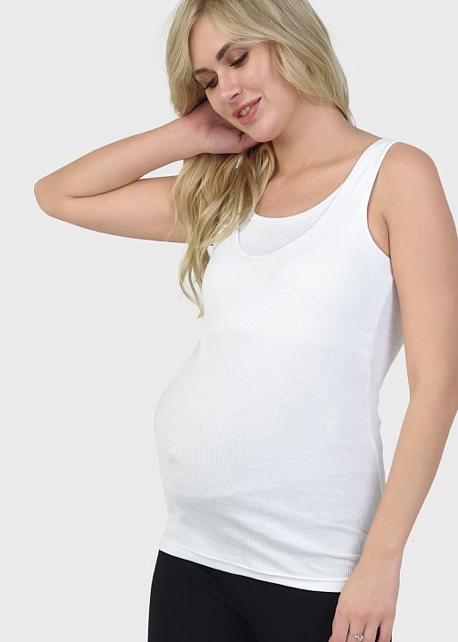 Майка Дора для беременных и кормящих белый I Love Mum 1