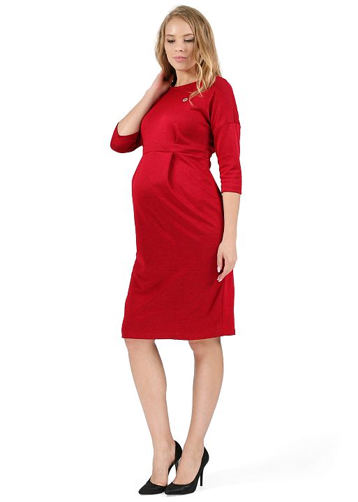 Платье Астра для беременных красный I Love Mum 2
