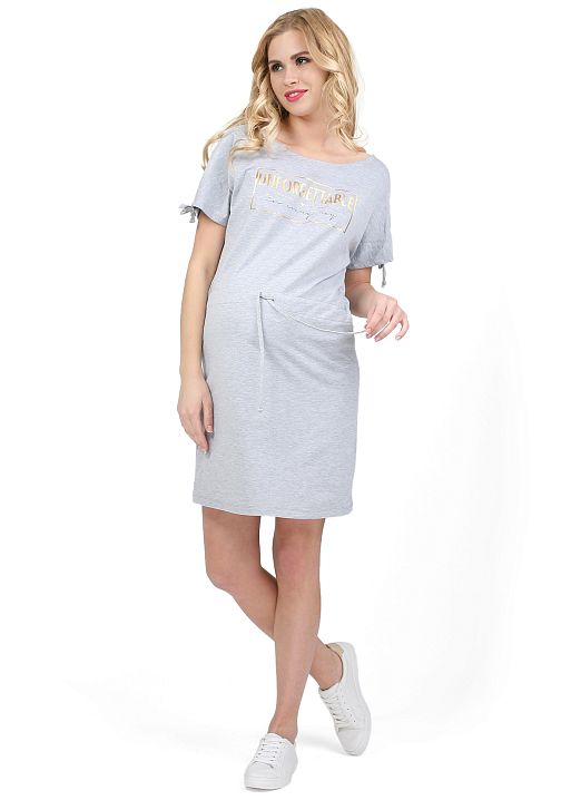 Платье Зоя для беременных серый меланж I Love Mum 1
