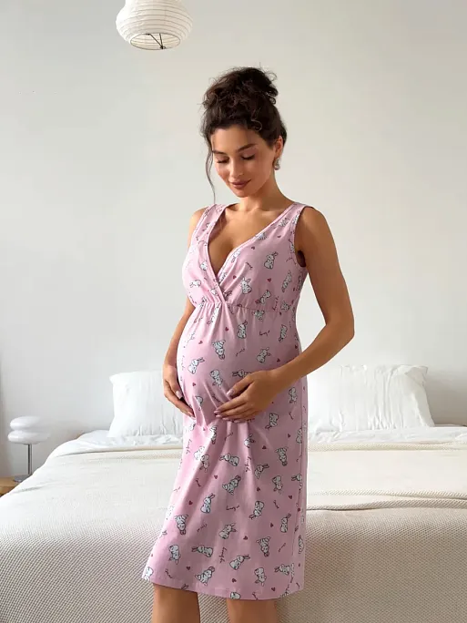 Халат и сорочка для беременных и кормящих в роддом I Love Mum 19