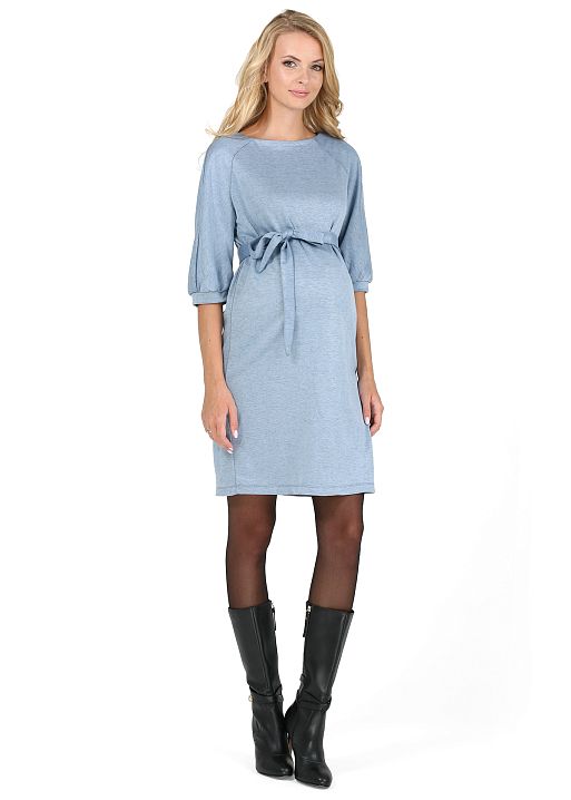 Платье Гретхен для беременных голубой I Love Mum 1