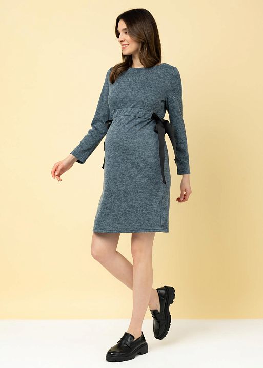 Платье Нэнси для беременных синий меланж I Love Mum 4