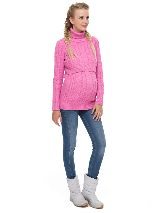 Джемпер Миранда розовый для беременных и кормящих I Love Mum 1