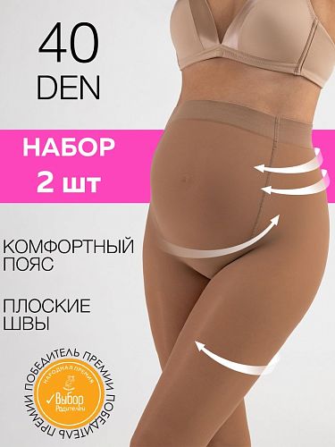 Колготки для беременных 40 ден цвет телесный  I Love Mum