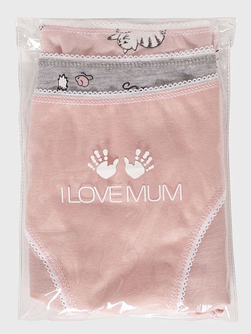 Трусы женские подарочный набор Элен I Love Mum 4