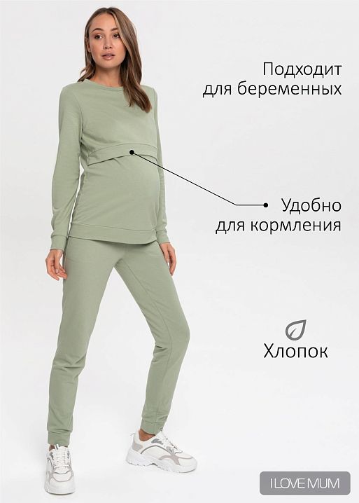 Костюм "Элвин" для беременных и кормящих; цвет: софтграс (BS) 1