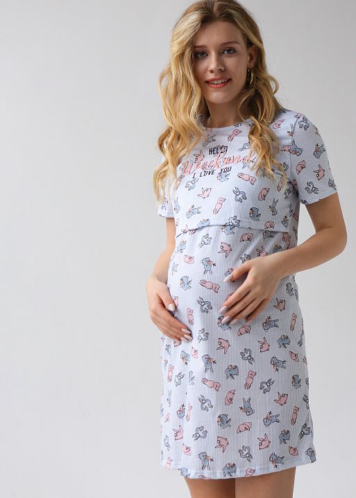 Ночная сорочка Медина для беременных и кормящих I Love Mum 3