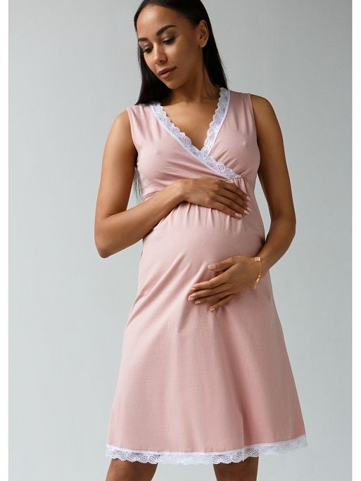 Ночная сорочка для беременных и кормящих в роддом хлопок I Love Mum 5