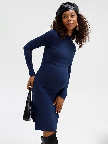 Платье для беременных и кормящих Анисия цвет синий  I Love Mum