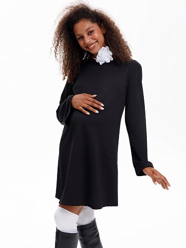 Платье для беременных Эрлин теплое осень цвет черный  I Love Mum