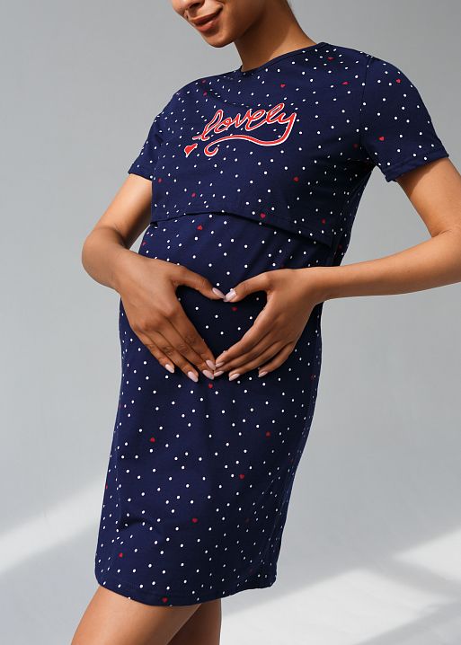 Ночная сорочка Медина для беременных и кормящих I Love Mum 2