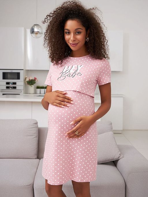 Ночная сорочка для беременных и кормления Медина I Love Mum 7
