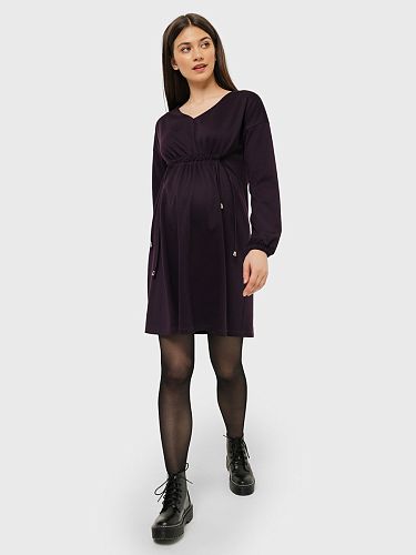 Платье трикотажное женское для беременных Джени одежда для б… цвет сливовый  I Love Mum