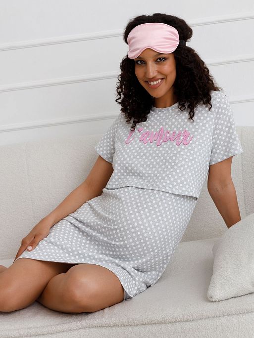 Ночная сорочка для беременных и кормления Медина I Love Mum 8